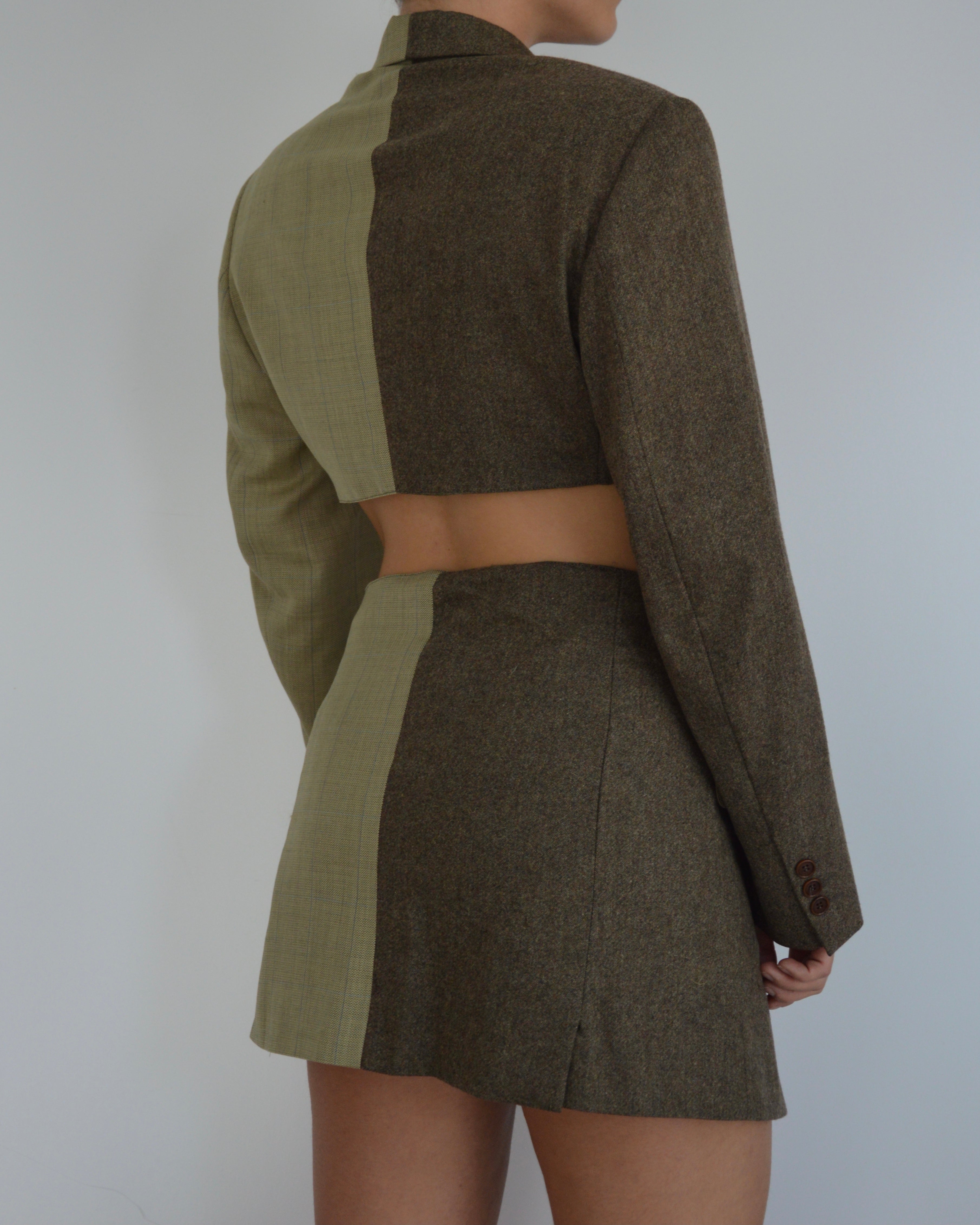 Blaset - double vert sur marron (S/M)