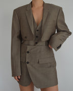 Blaset with vest - latte (S/M)