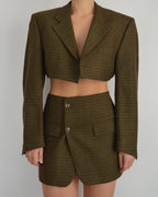 Blaset - green grey buttons (S)