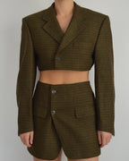 Blaset - green grey buttons (S)