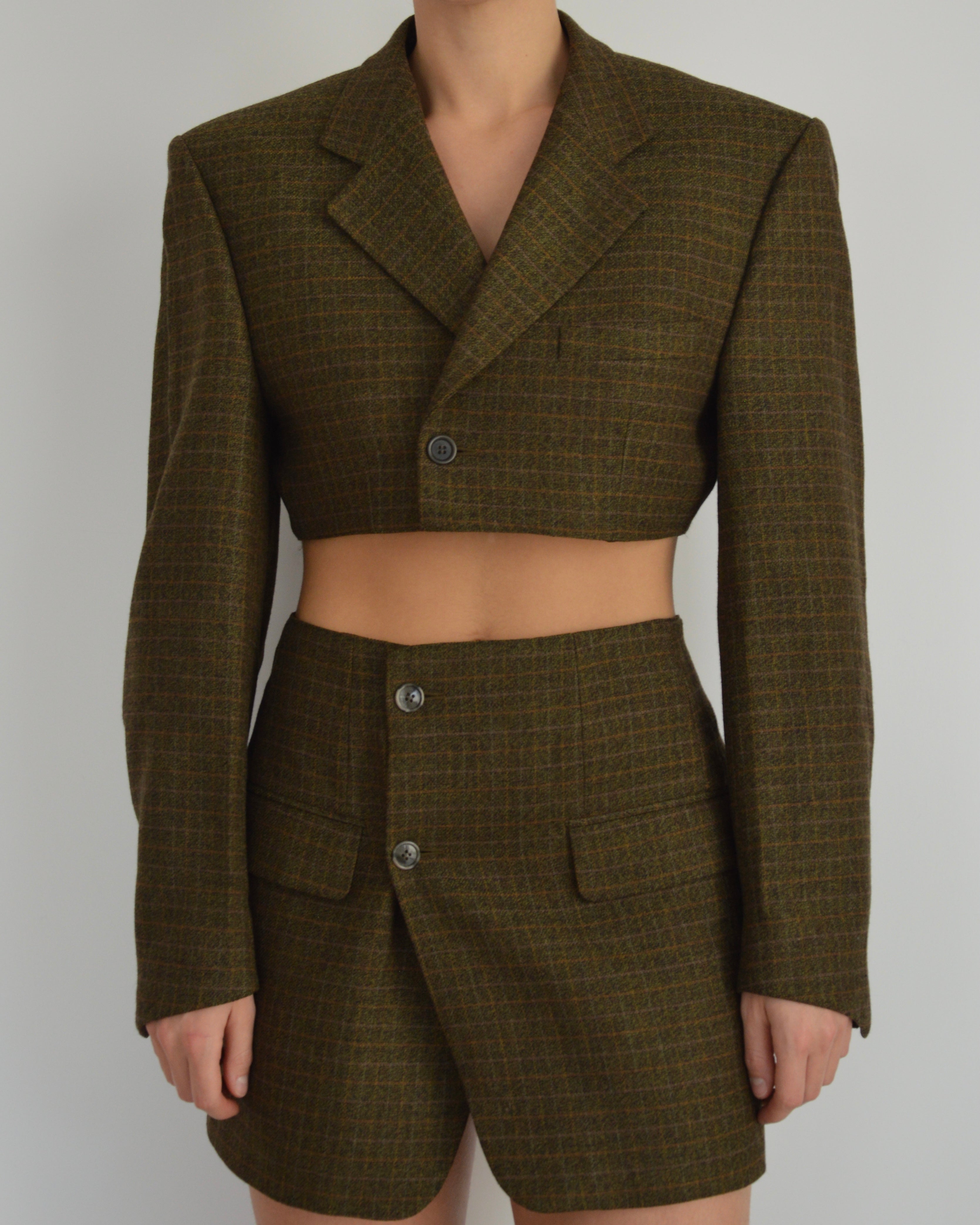 Blaset - boutons gris-vert (S)