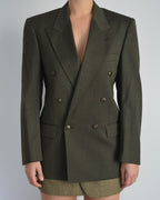 Jacket - double breasted olive green (XS/M)