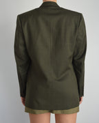 Jacket - double breasted olive green (XS/M)