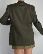 Jacket - double breasted olive green (XS/M)