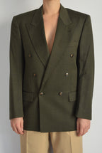 Jacket - double breasted olive green (XS/M)