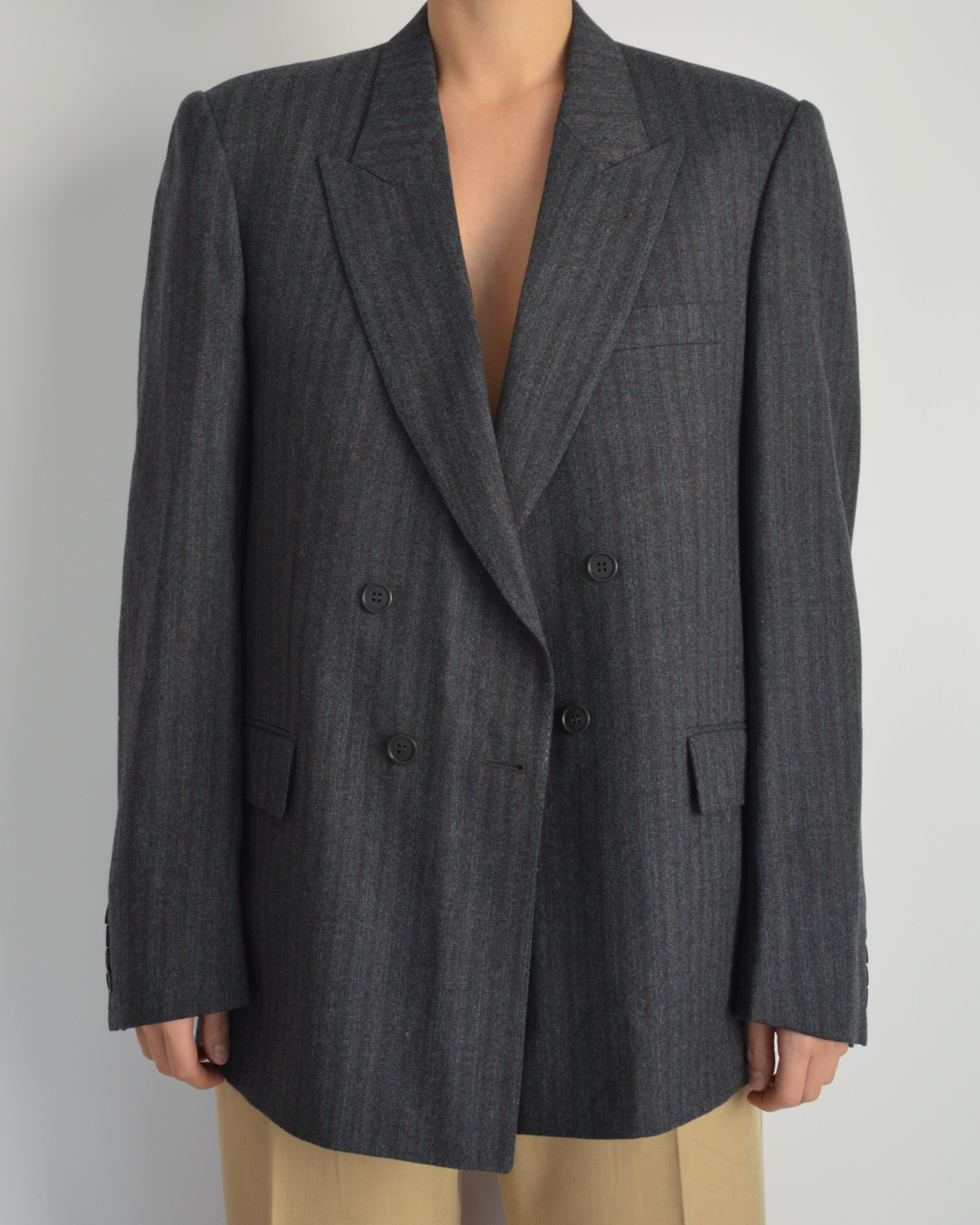 Jacket - double breasted blue grey (S/XL)