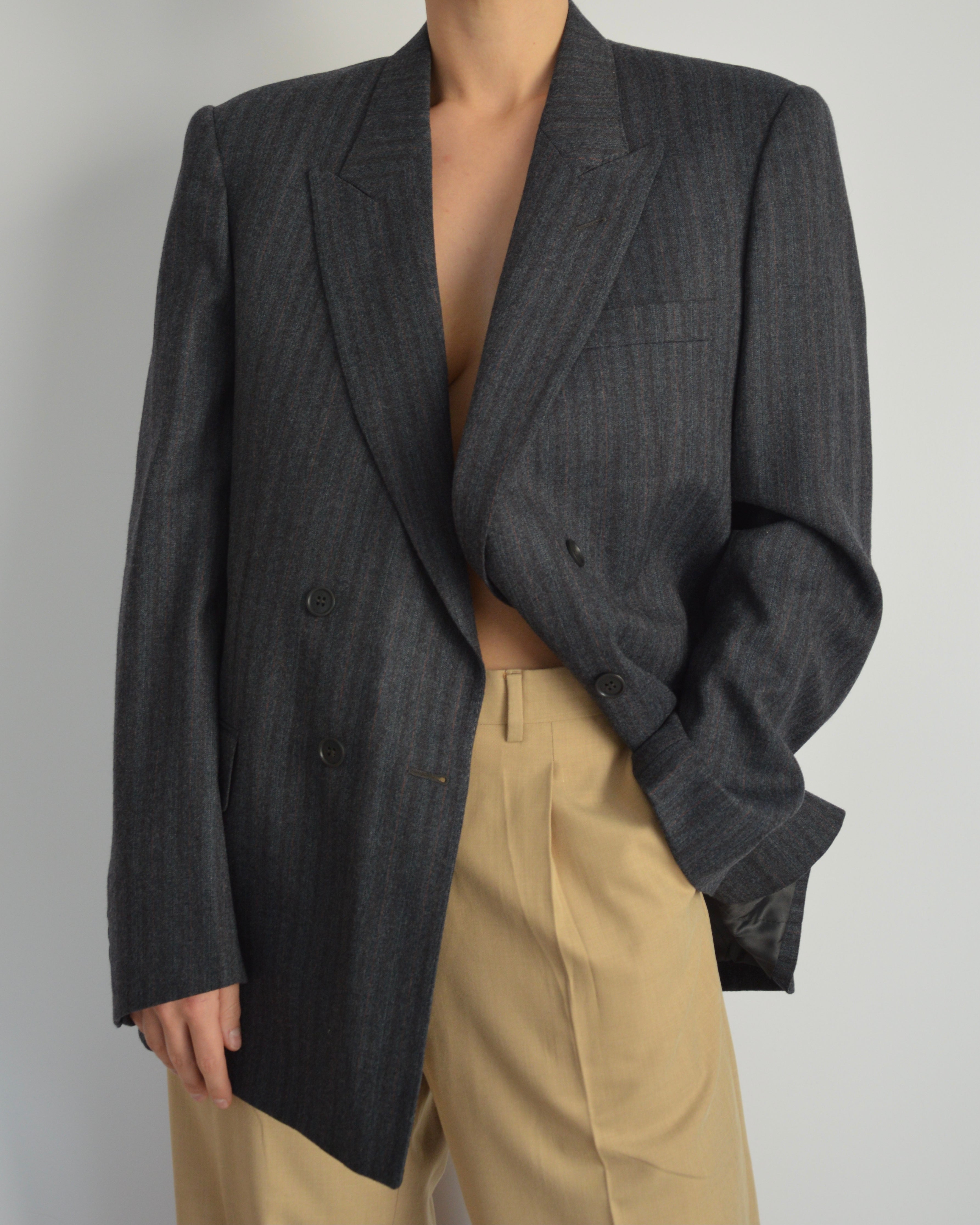 Jacket - double breasted blue grey (S/XL)