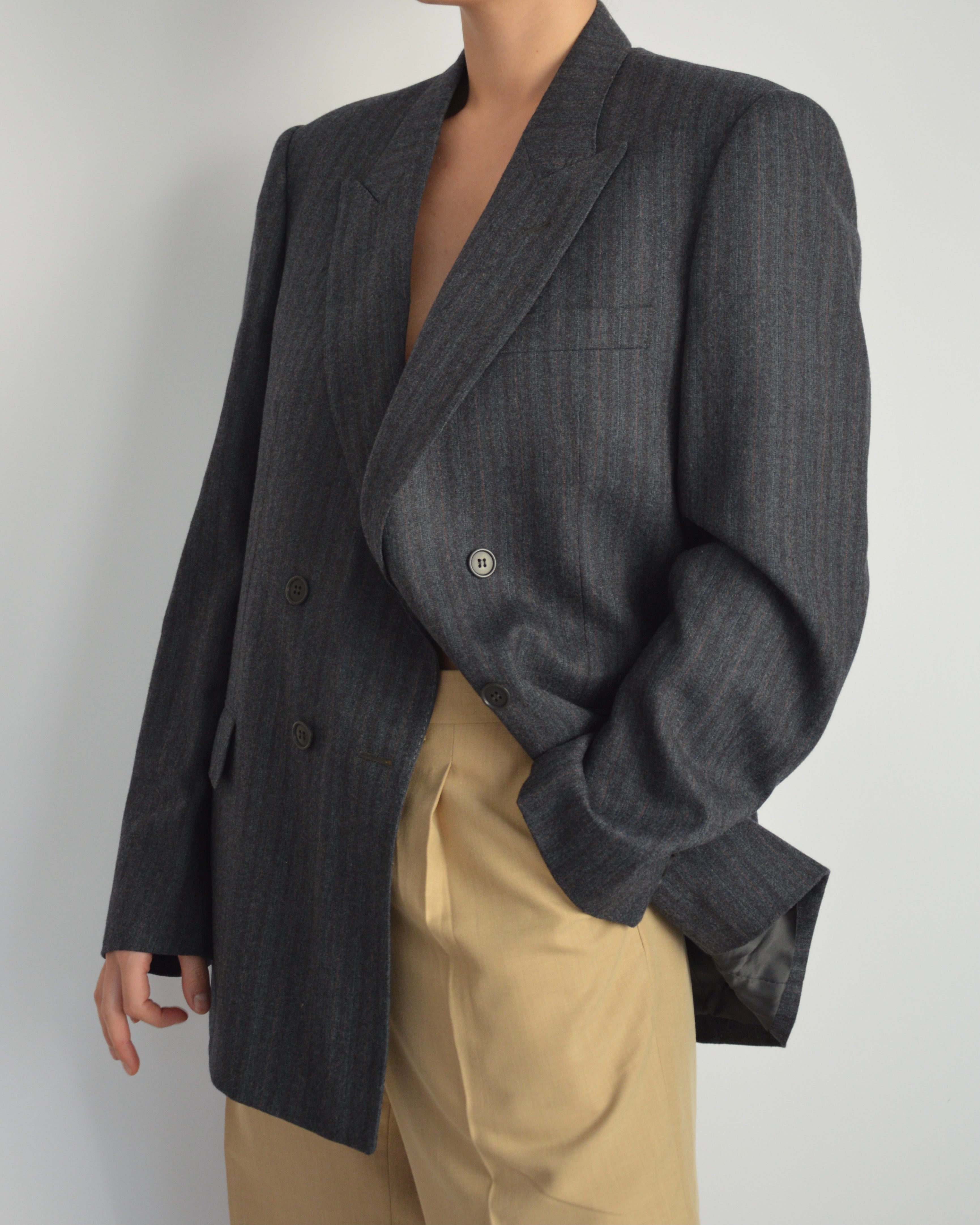 Jacket - double breasted blue grey (S/XL)