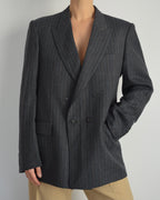 Jacket - double breasted blue grey (S/XL)