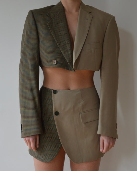 Duo Blaset - beige on green (XS/S)