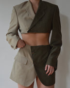 Duo Blaset - green on beige (S)