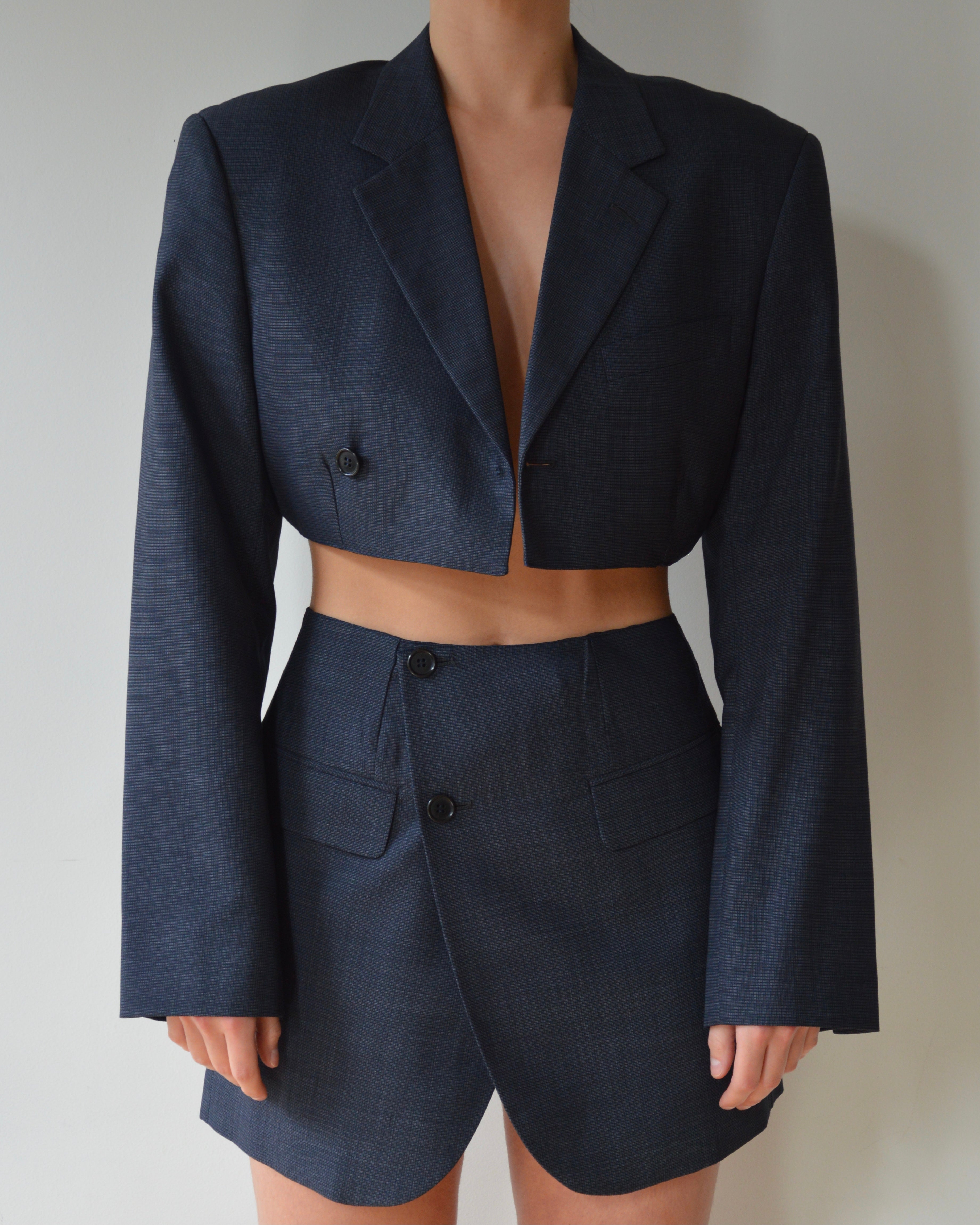 Blaset - gilet bleu marine business vegan (XS/S)