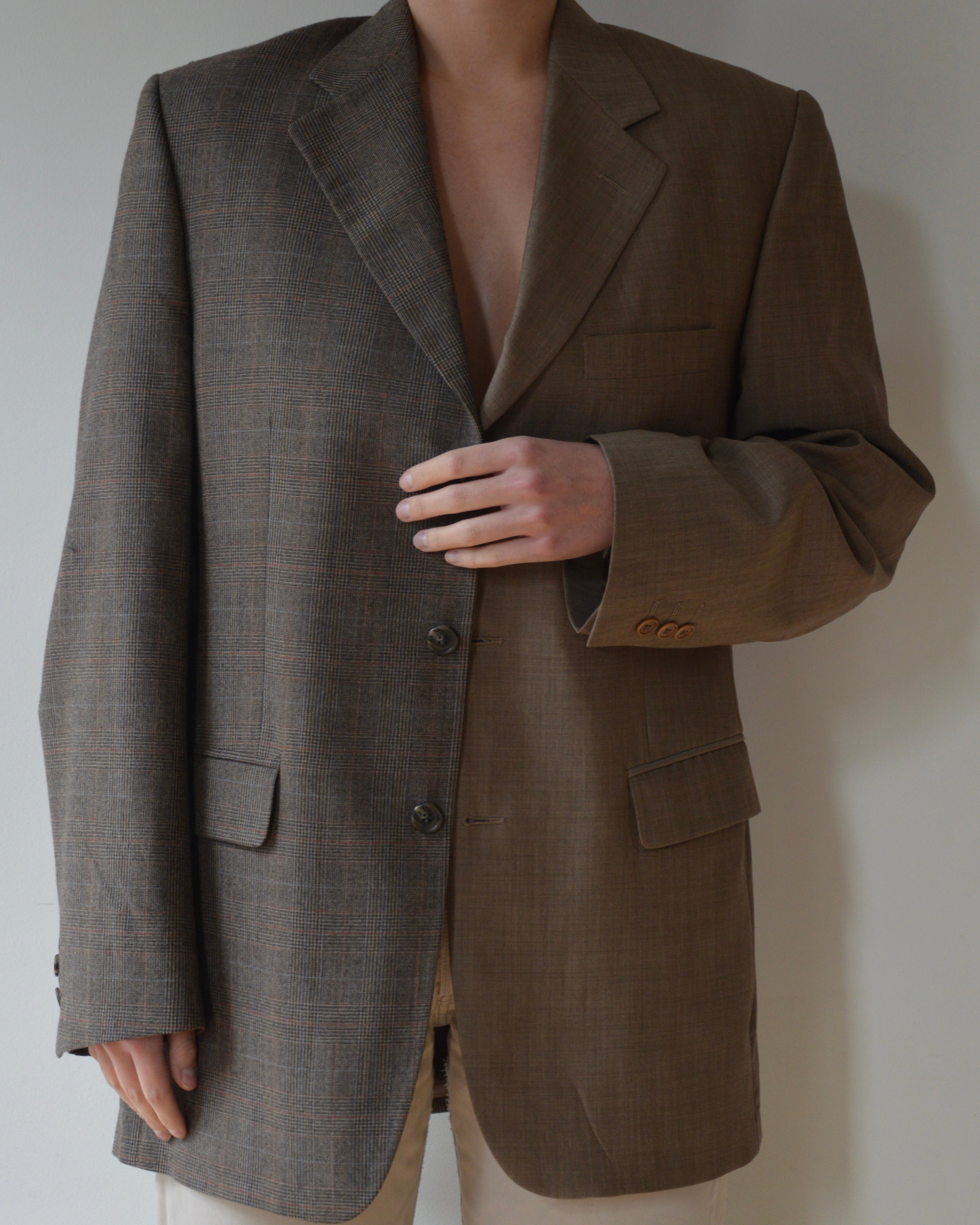 Duo Blazer - beige on squared brown (S/L)