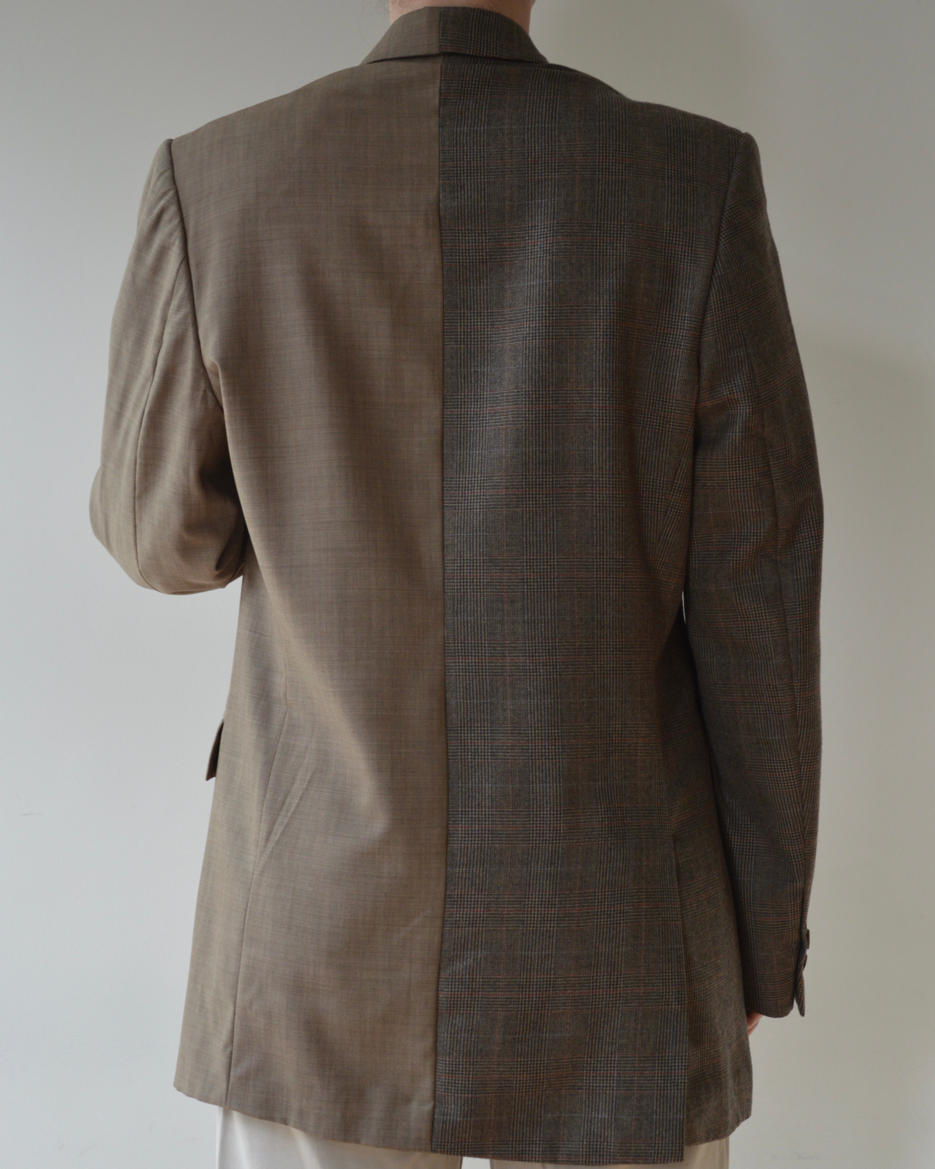 Duo Blazer - beige on squared brown (S/L)