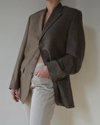 Duo Blazer - squared brown on beige (S/L)