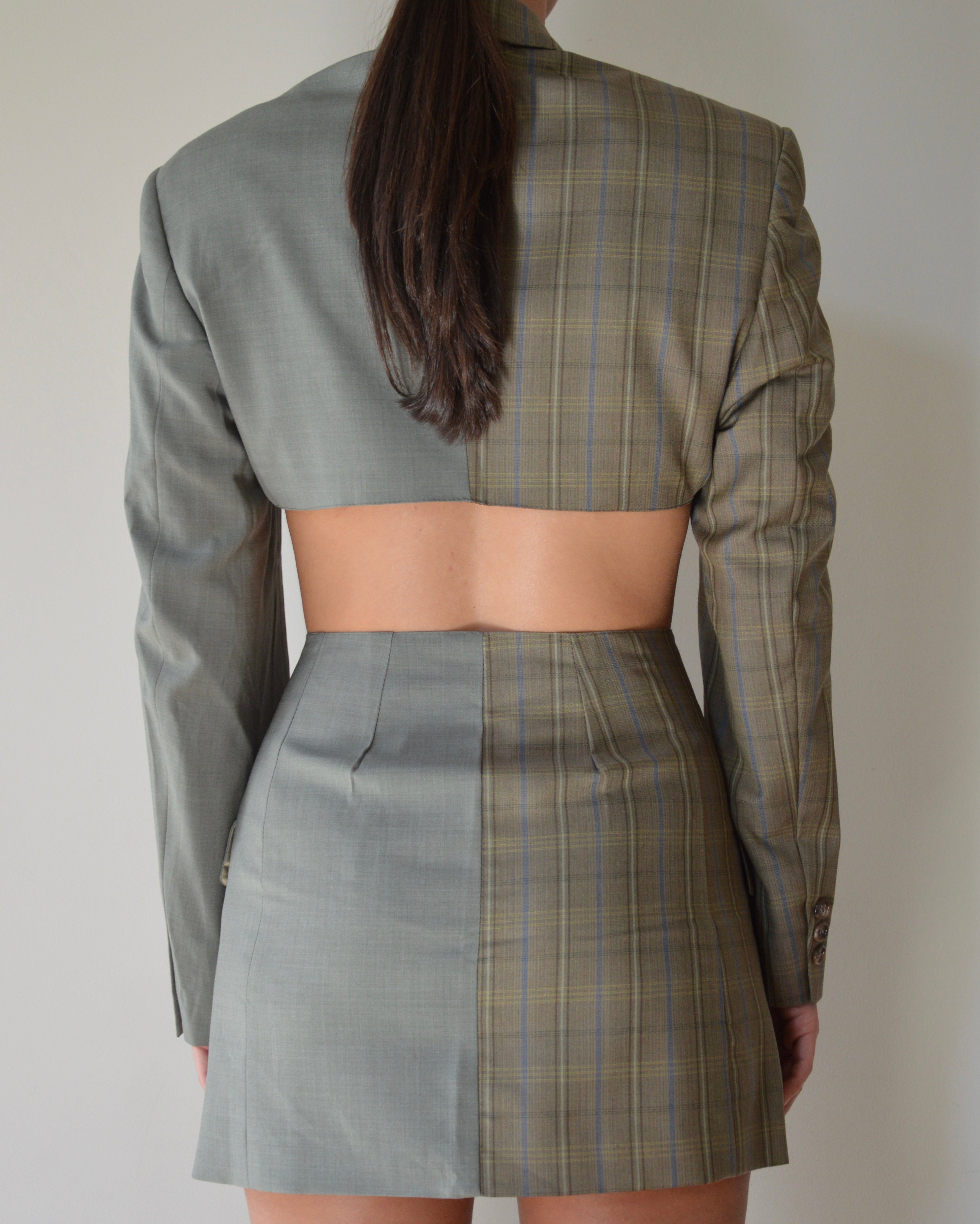 DUO Blaset - verde sobre cuadros (XS/S)