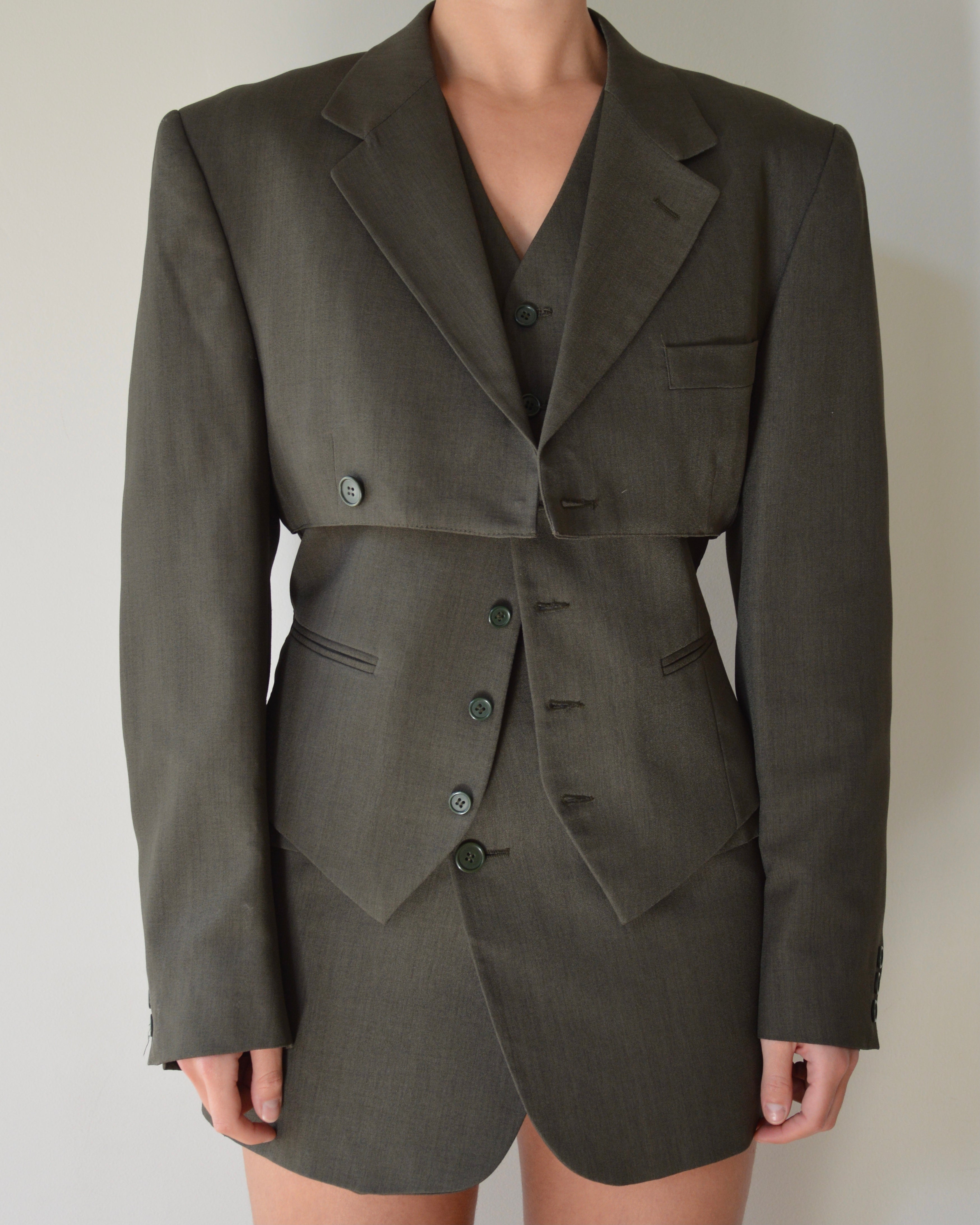 Vegan Blaset with vest - green (XS/S)