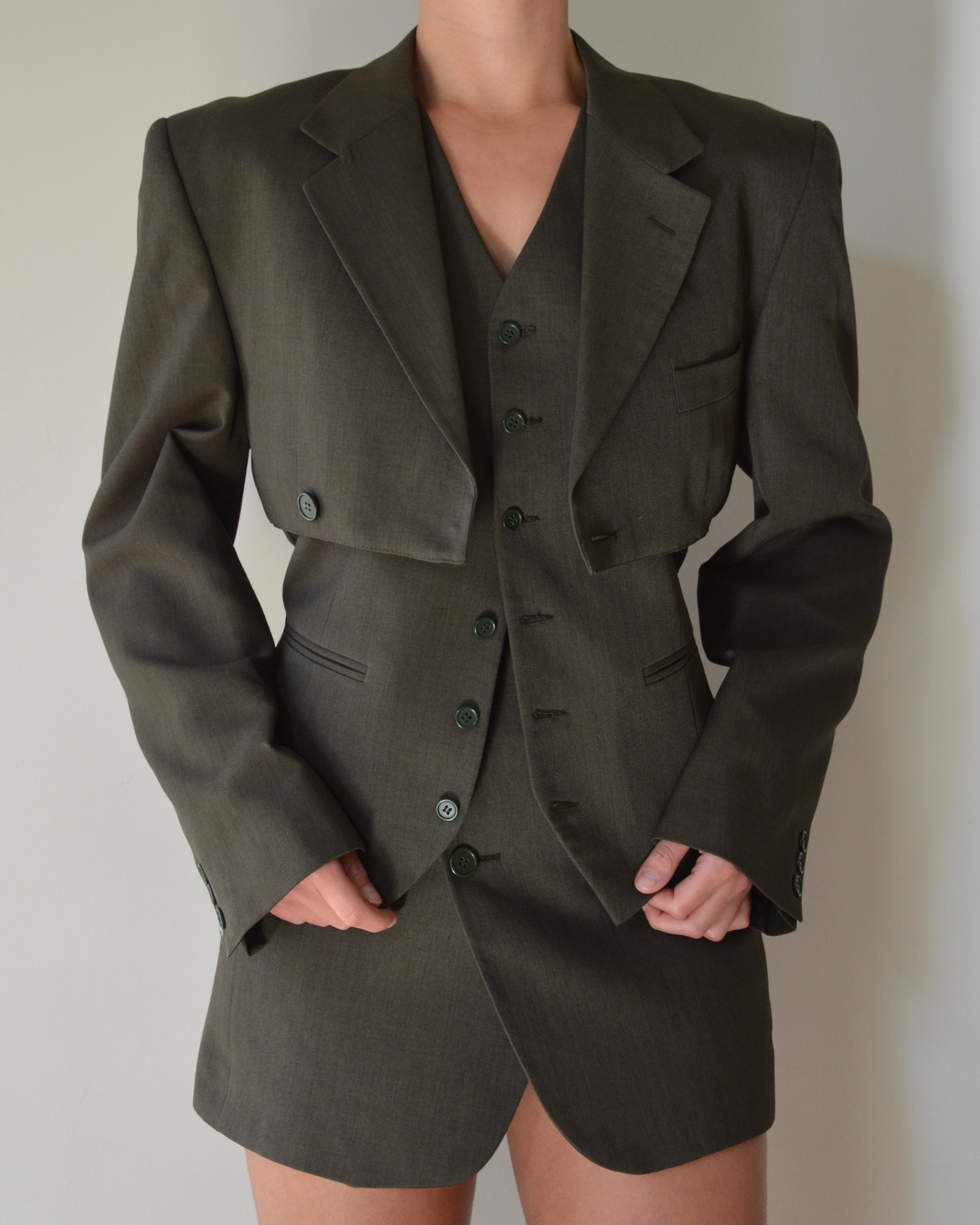 Vegan Blaset with vest - green (XS/S)