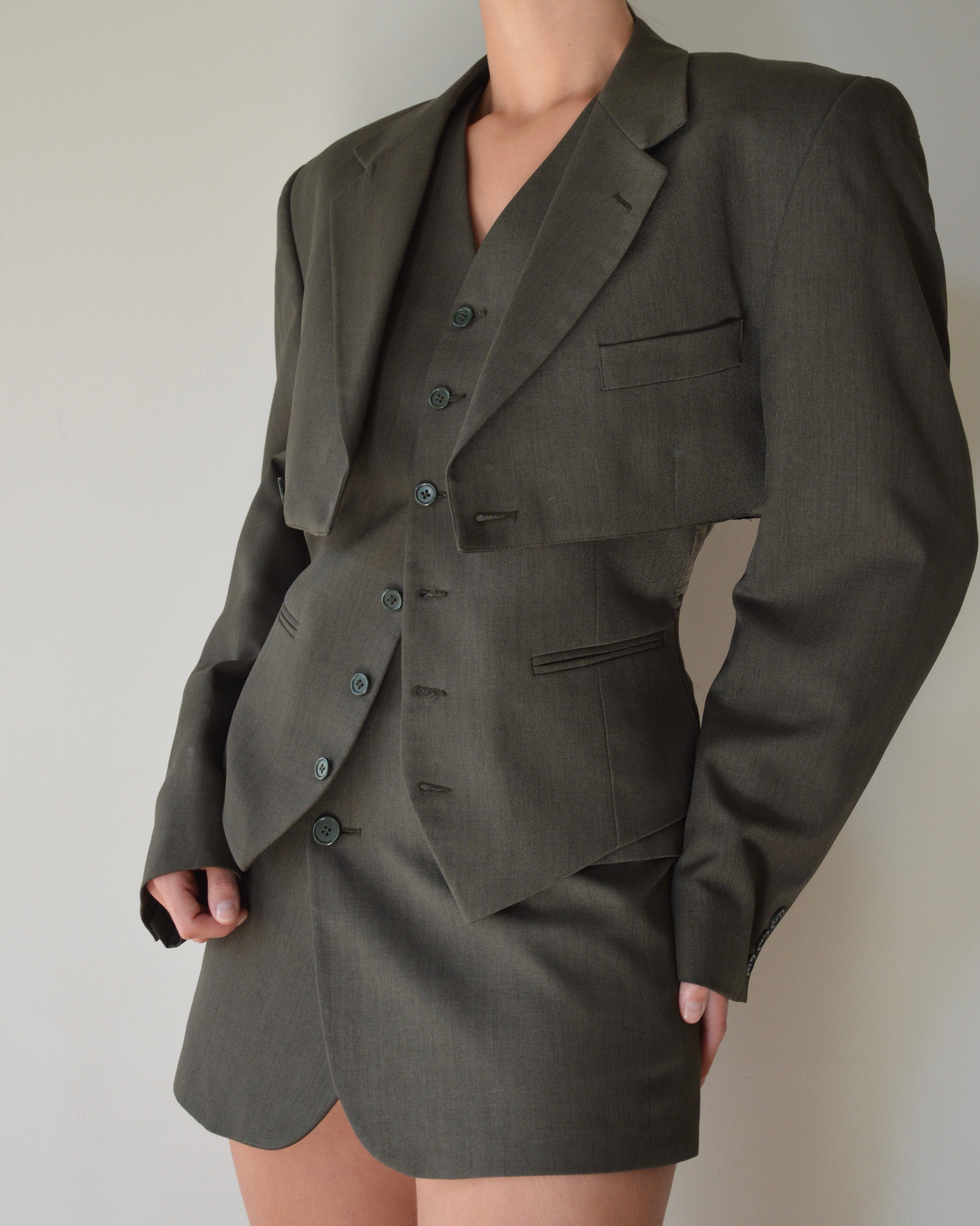 Vegan Blaset with vest - green (XS/S)