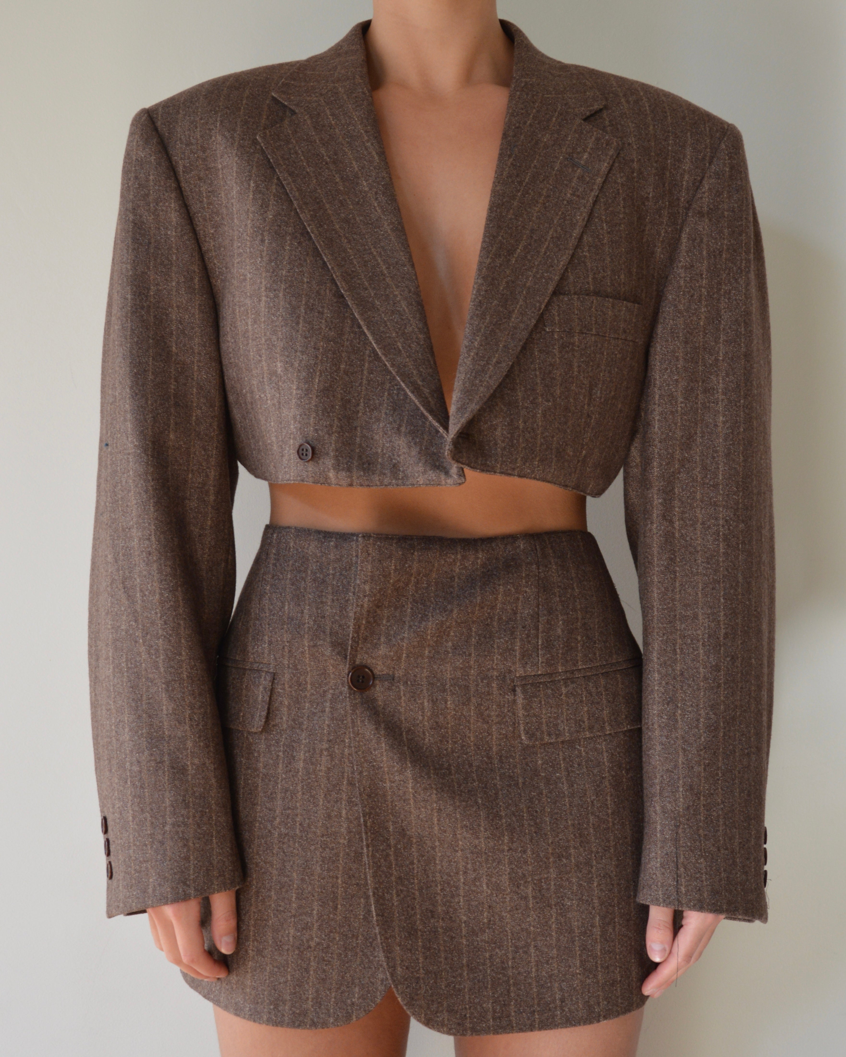 Ensemble veste et pantalon - grenat (M/L)