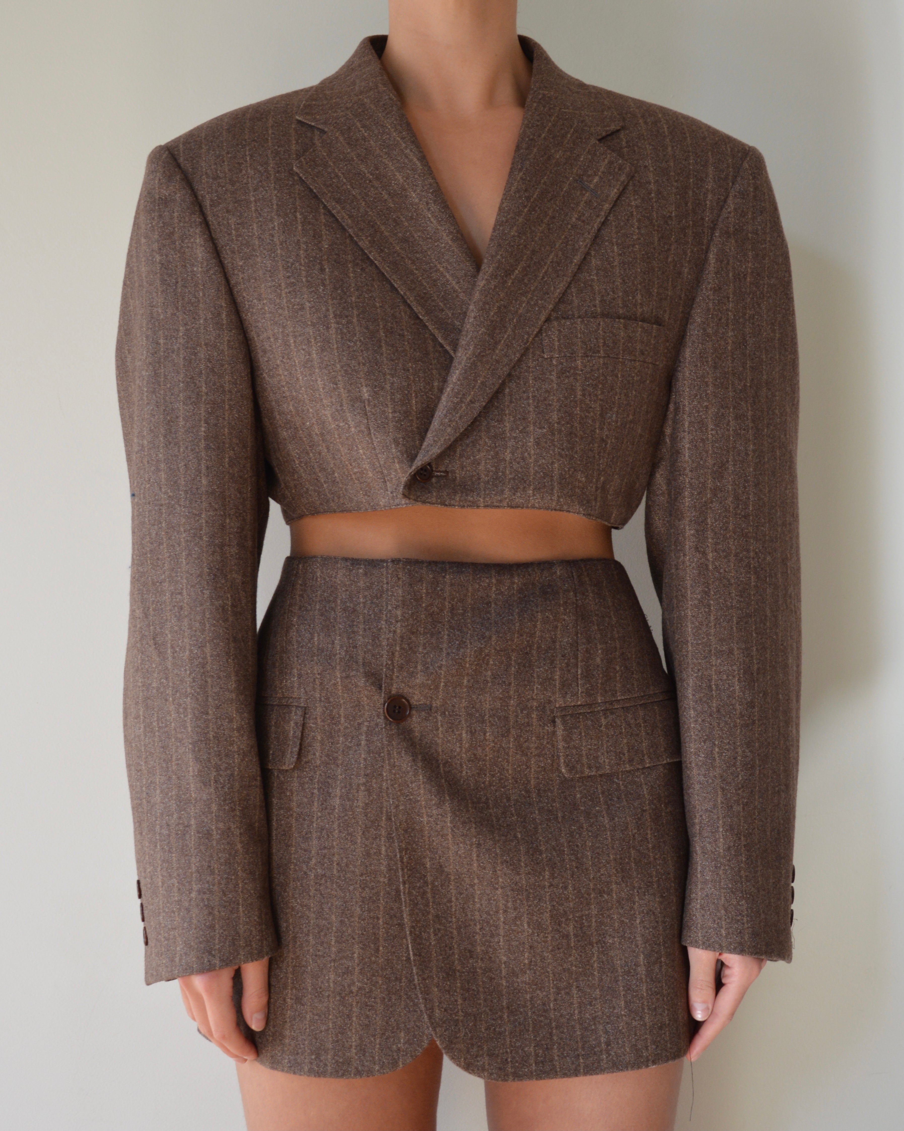 Ensemble veste et pantalon - grenat (M/L)