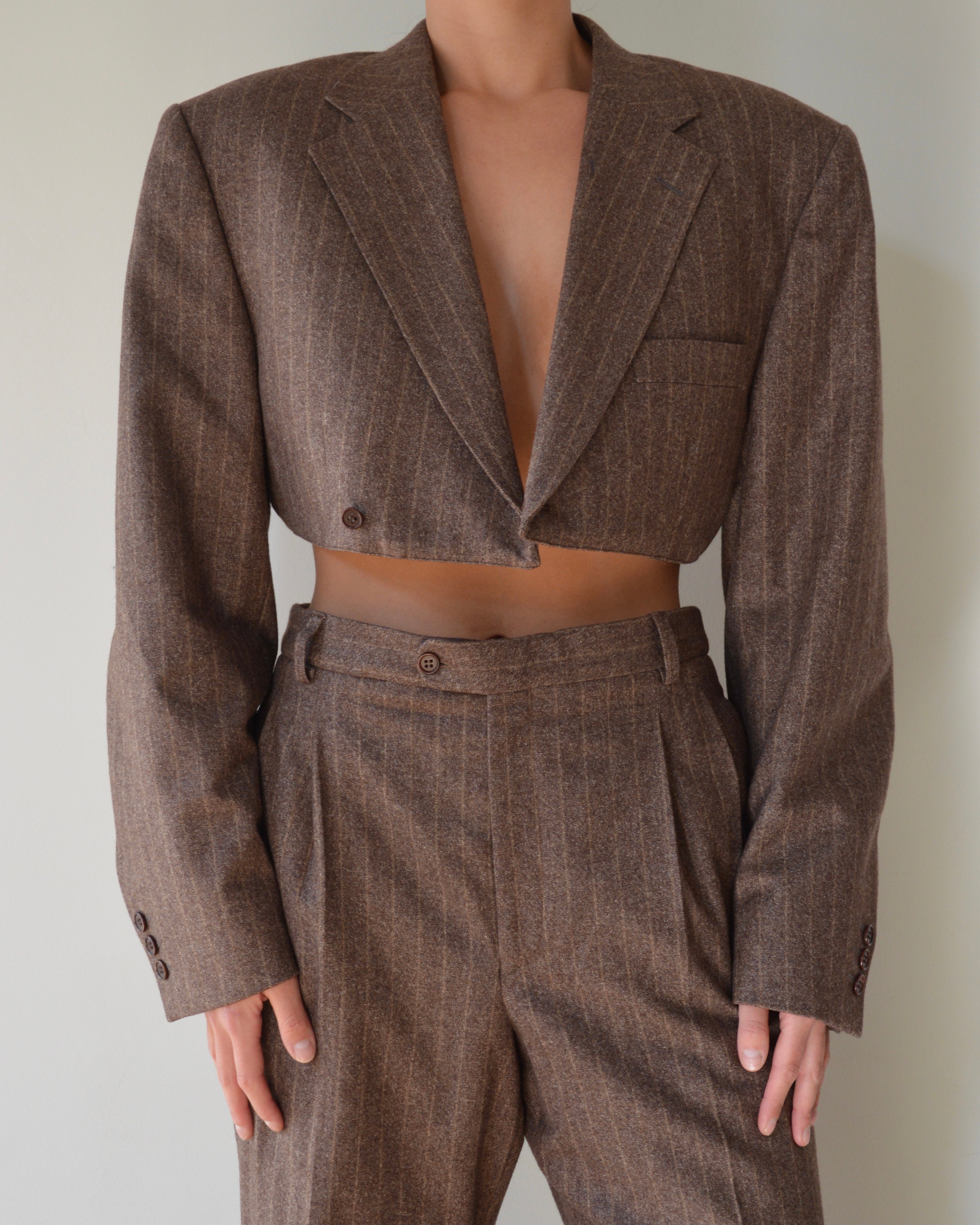 Ensemble veste et pantalon - grenat (M/L)