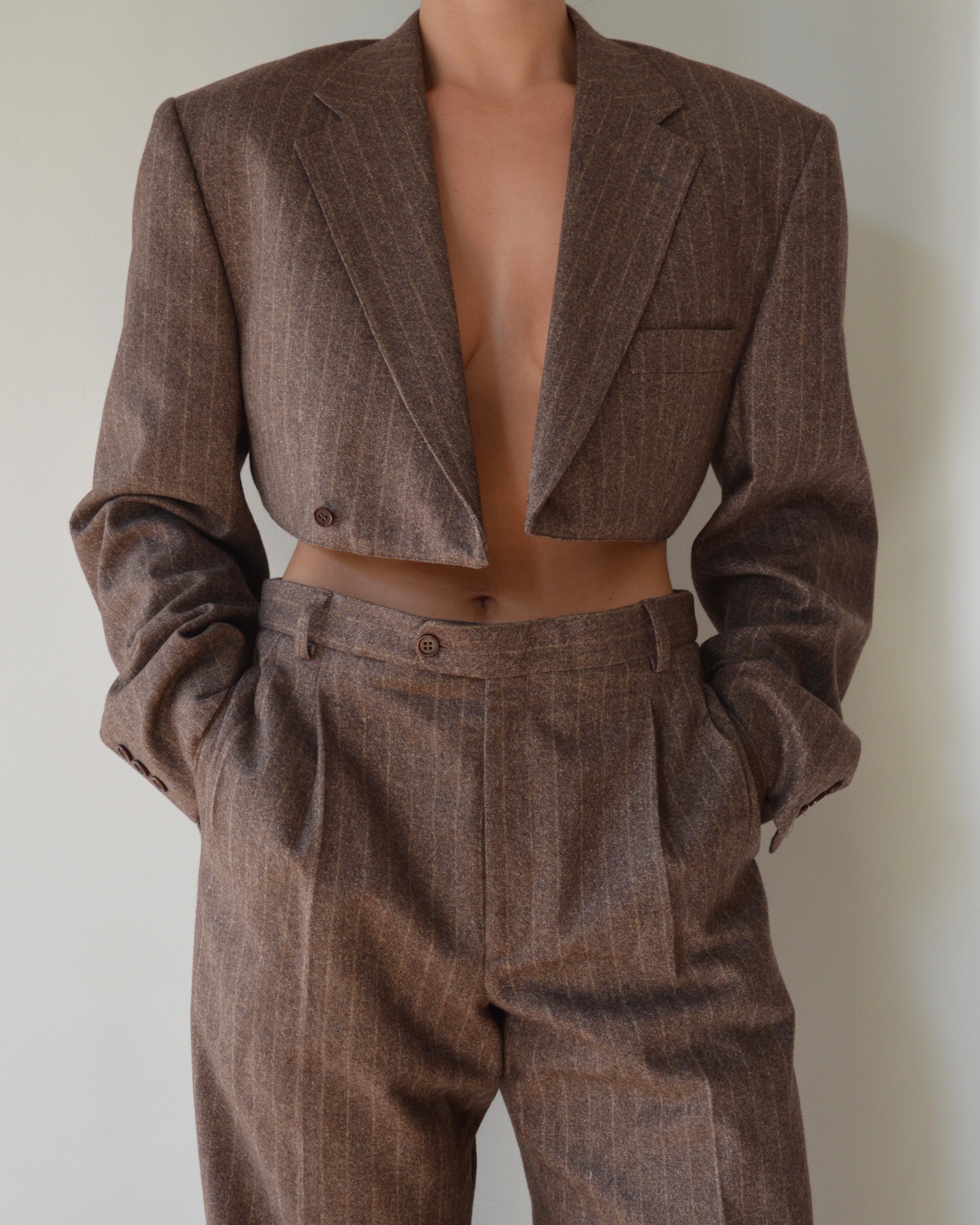 Ensemble veste et pantalon - grenat (M/L)