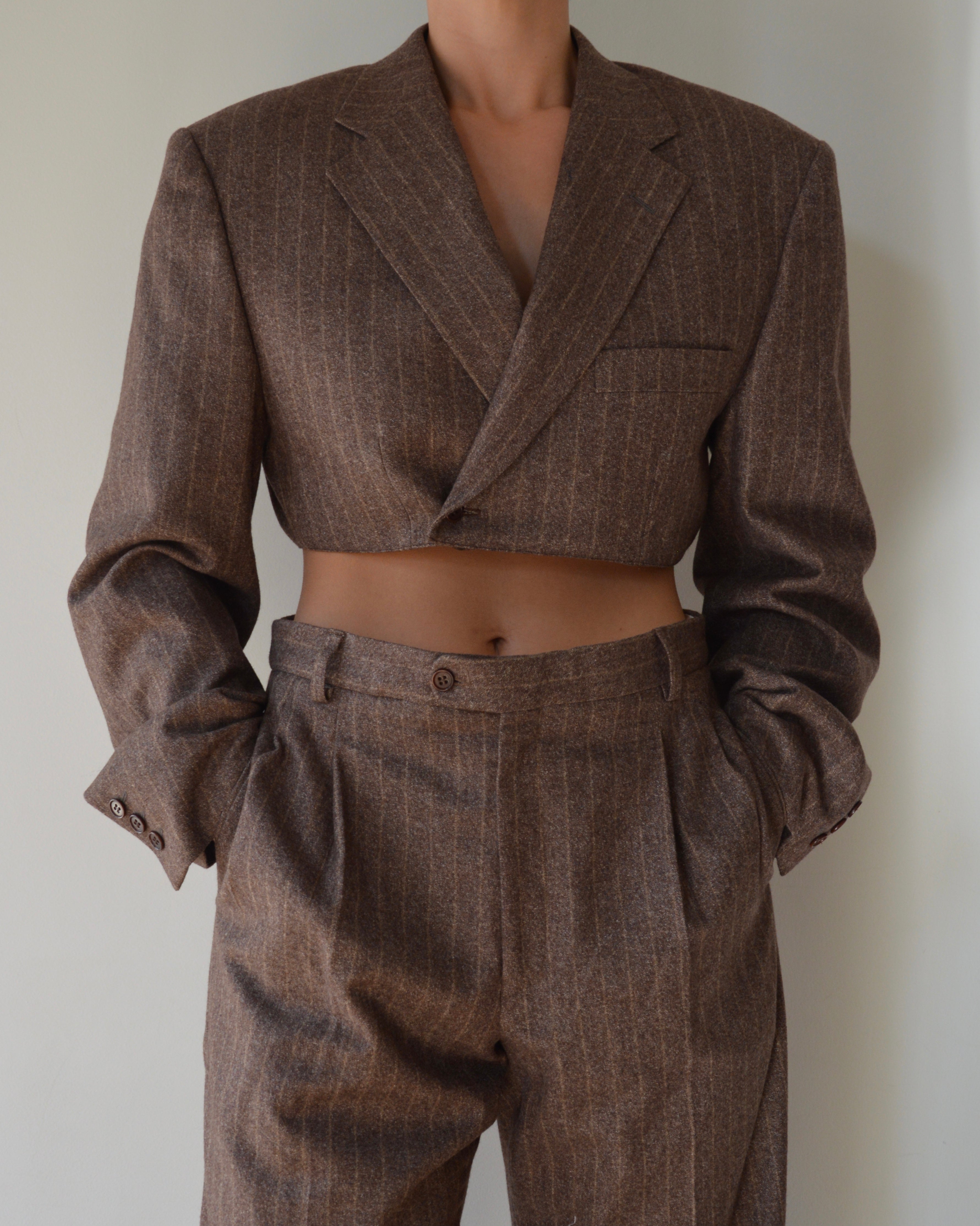 Ensemble veste et pantalon - grenat (M/L)