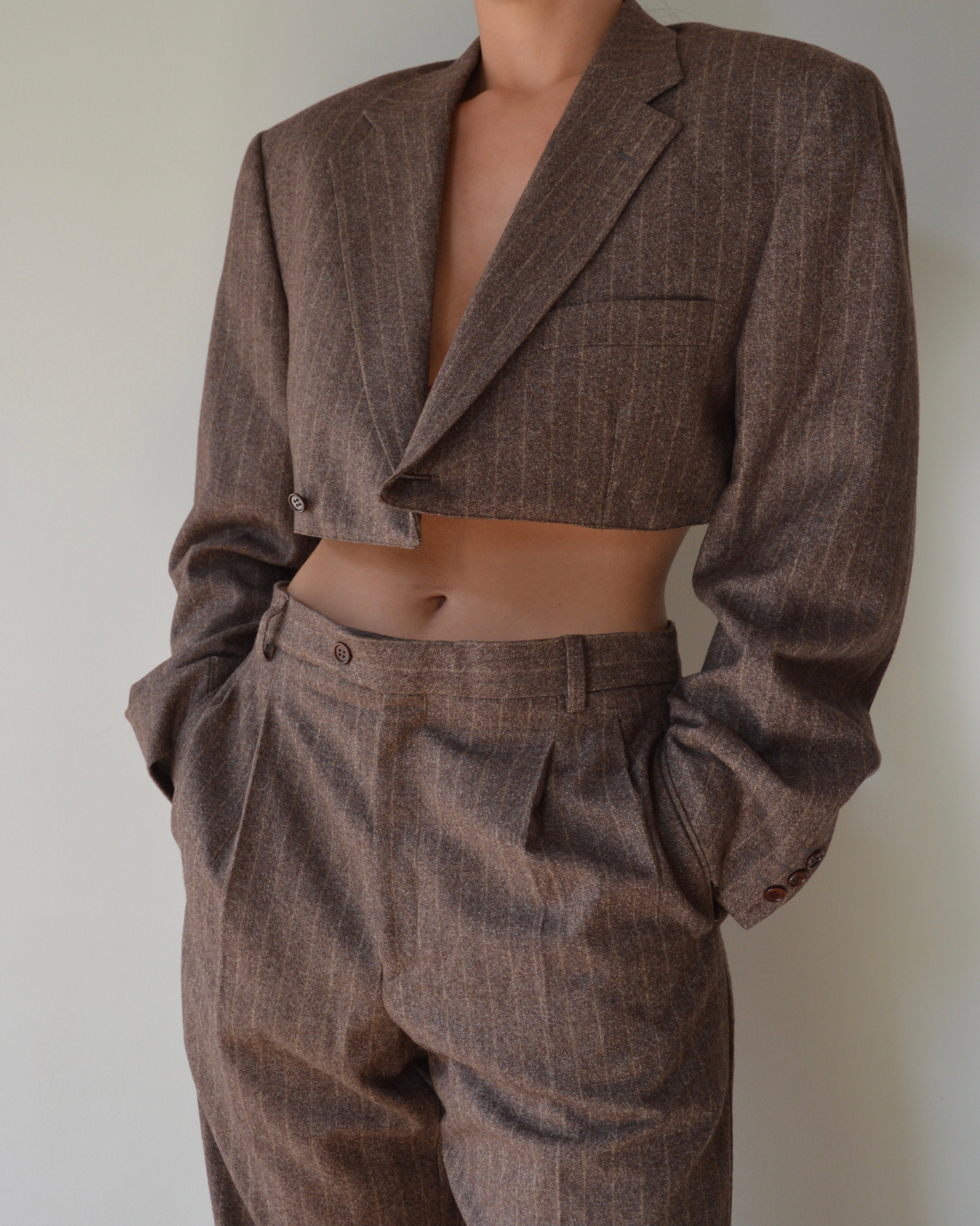 Ensemble veste et pantalon - grenat (M/L)