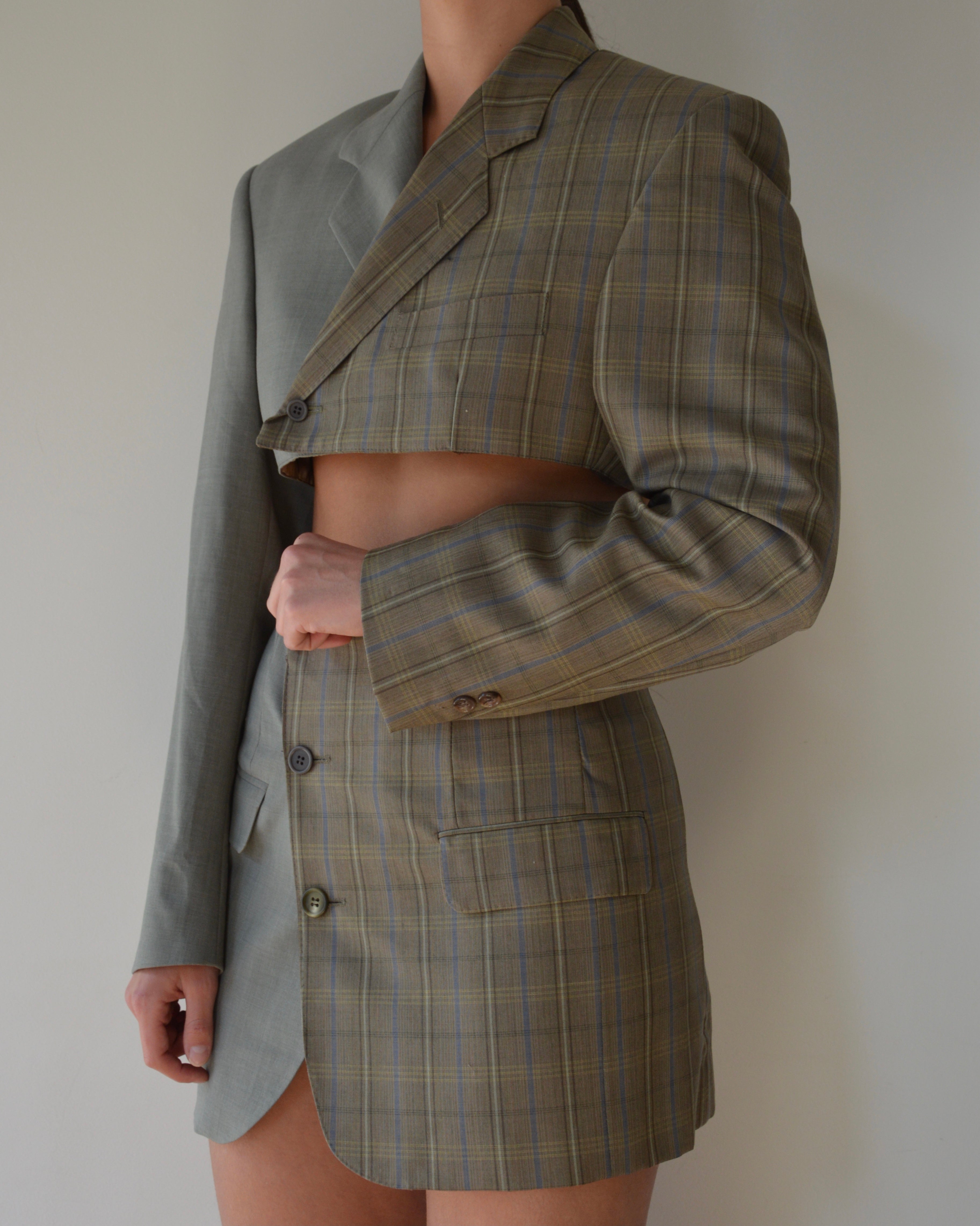 DUO Blaset - cuadrados sobre verde (XS/S)