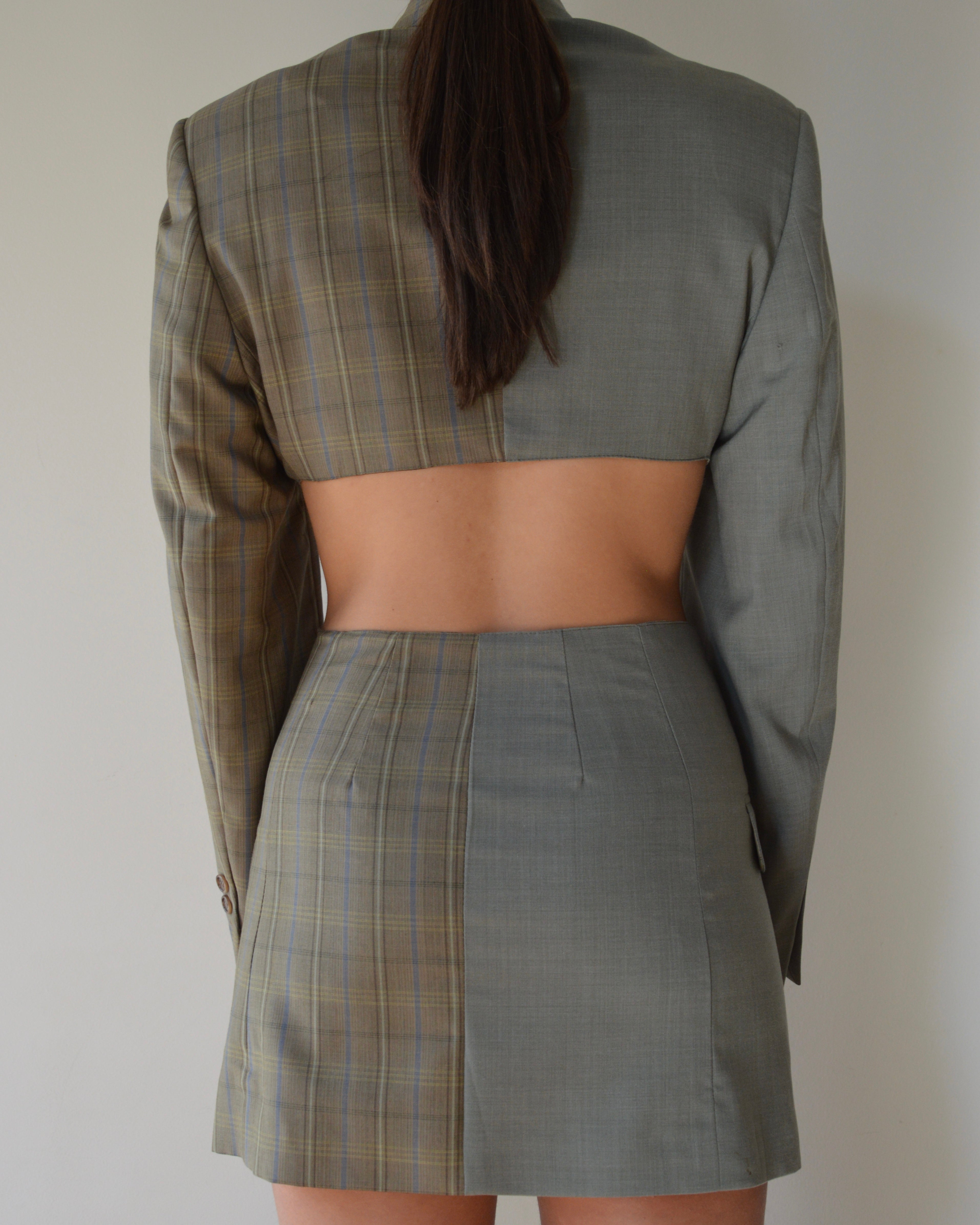 DUO Blaset - cuadrados sobre verde (XS/S)