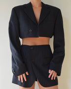 Blaset - navy orange fine lines (XS/S)