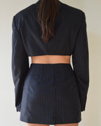 Blaset - navy orange fine lines (XS/S)