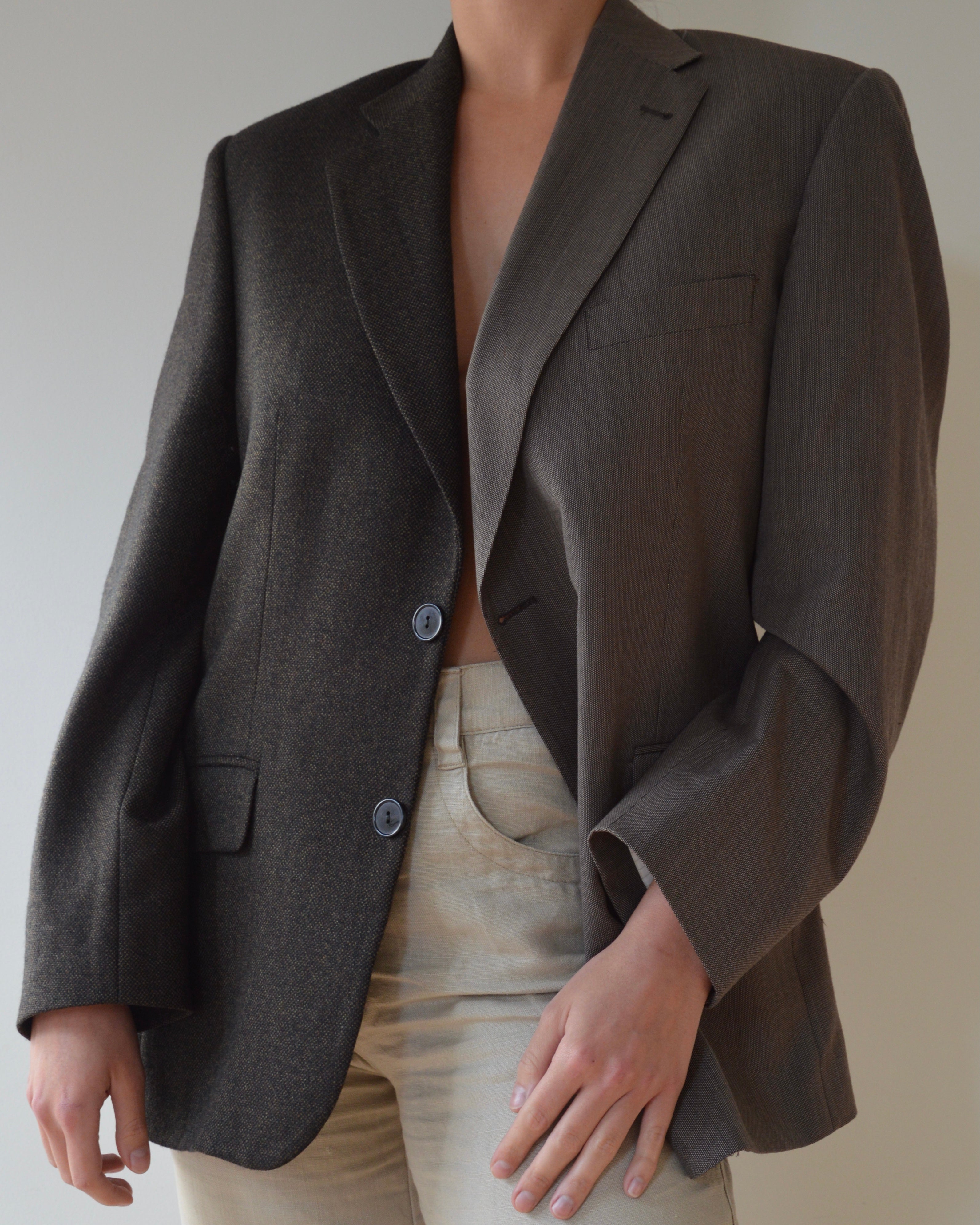 DUO Blazer - chocolate texture on brown (XS/M)