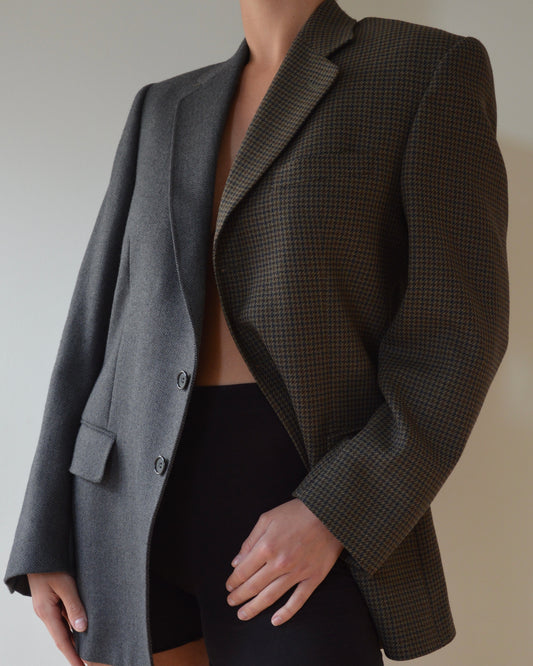 DUO Blazer - blue squares on gray (XS/M)