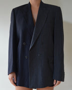 DUO Blazer - double breasted gray on navy (S/L)