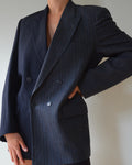 Blazer DUO - cruzado gris sobre azul marino (talla S/L)
