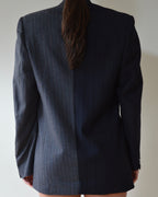 DUO Blazer - double breasted gray on navy (S/L)