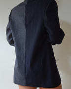 DUO Blazer - double breasted gray on navy (S/L)