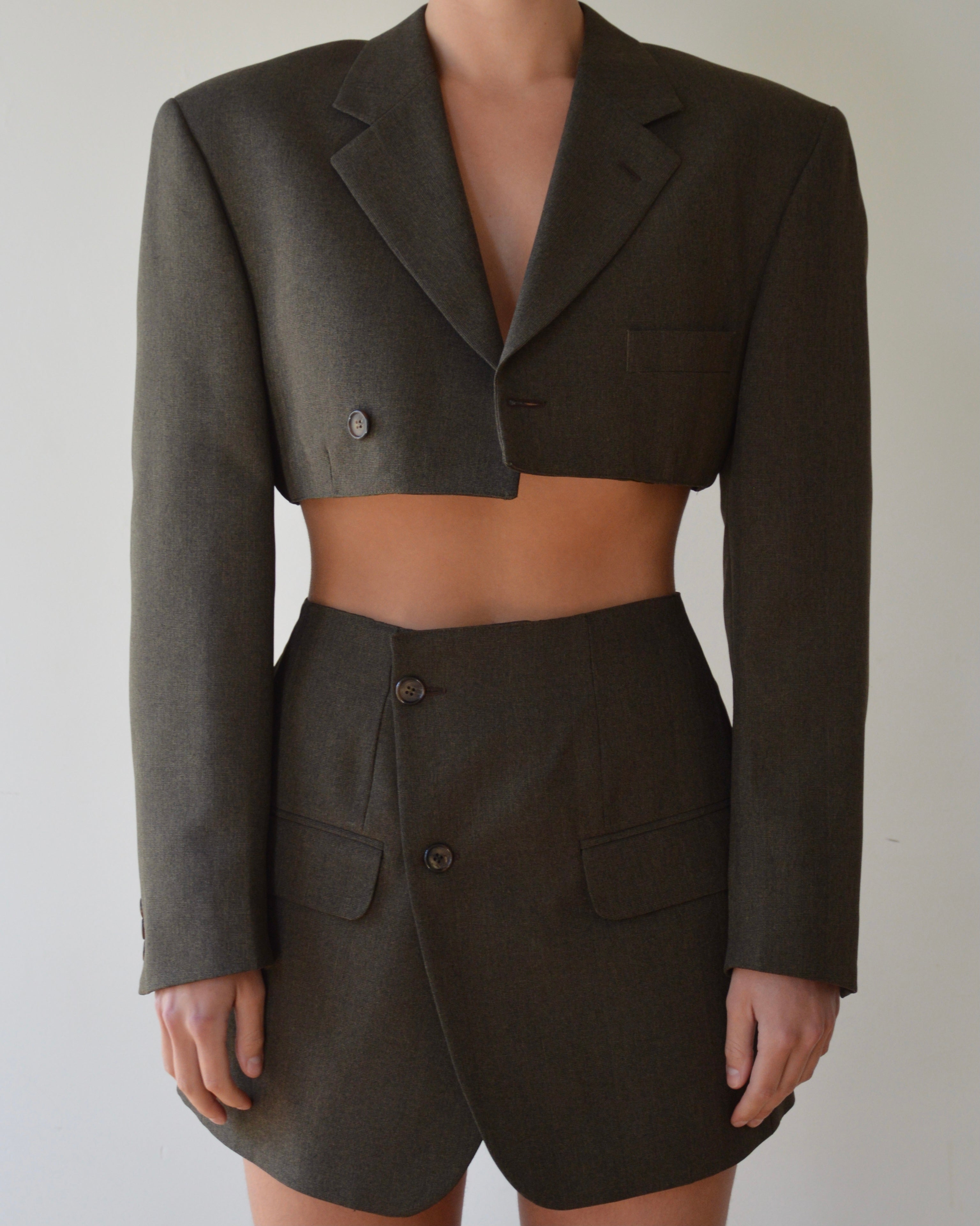 Vegan Blaset with vest - dark green (XS/S)