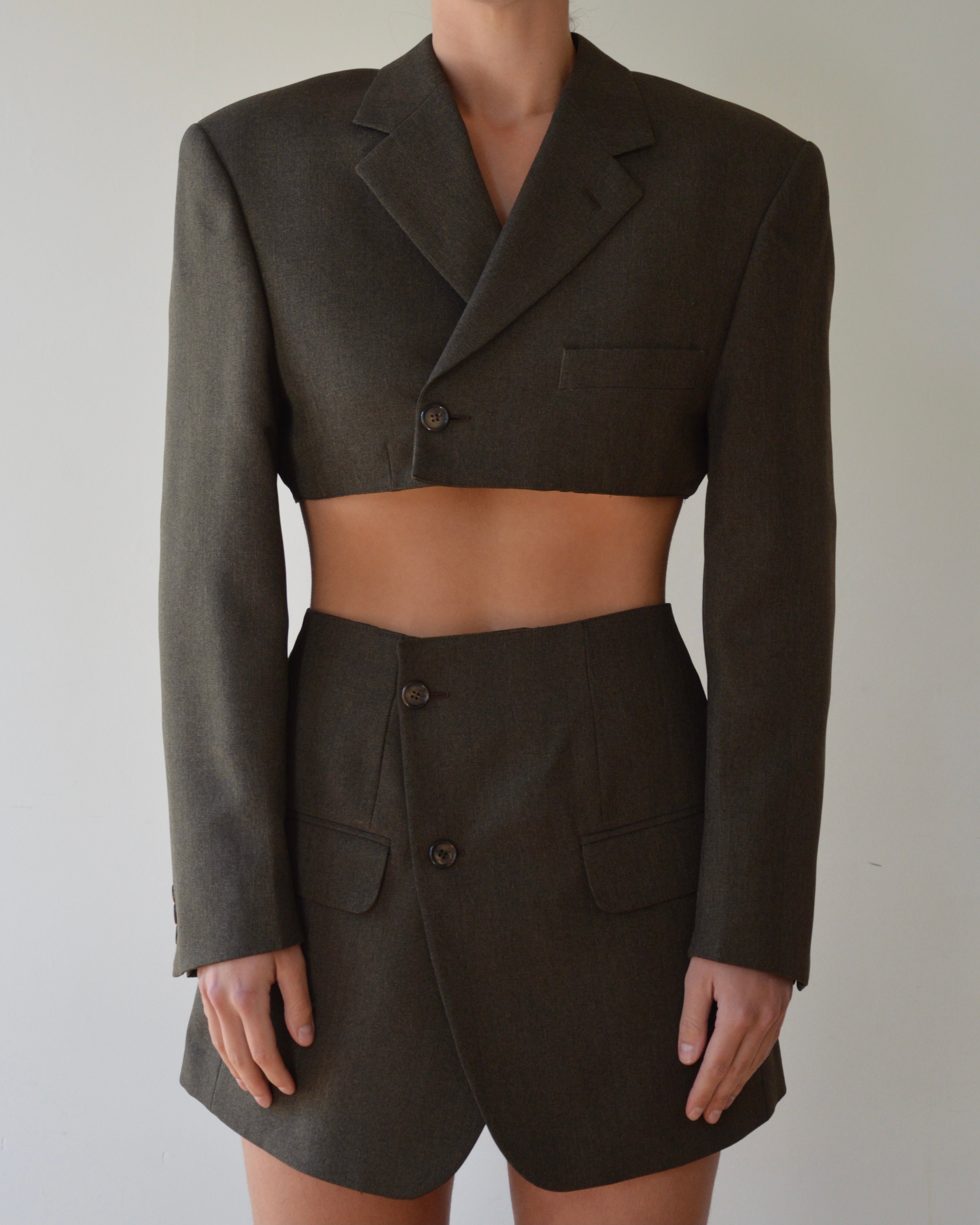 Vegan Blaset with vest - dark green (XS/S)