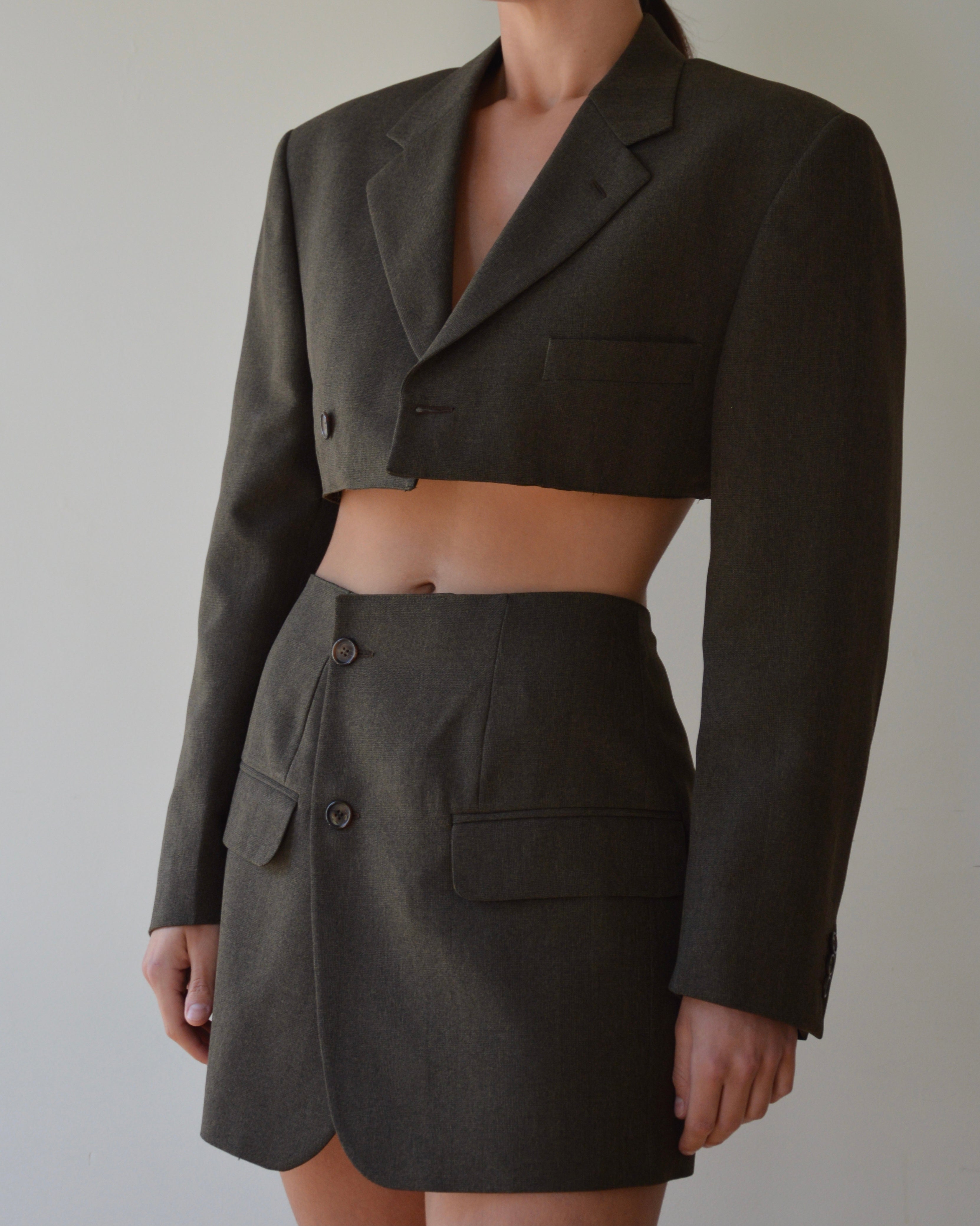 Vegan Blaset with vest - dark green (XS/S)