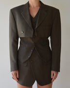 Vegan Blaset with vest - dark green (XS/S)