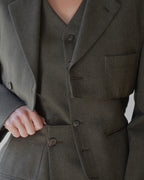Vegan Blaset with vest - dark green (XS/S)
