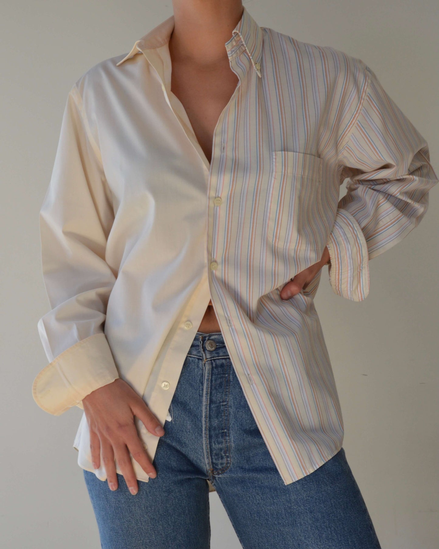 DUO Shirt - breeze stripes on yellow (S/L)