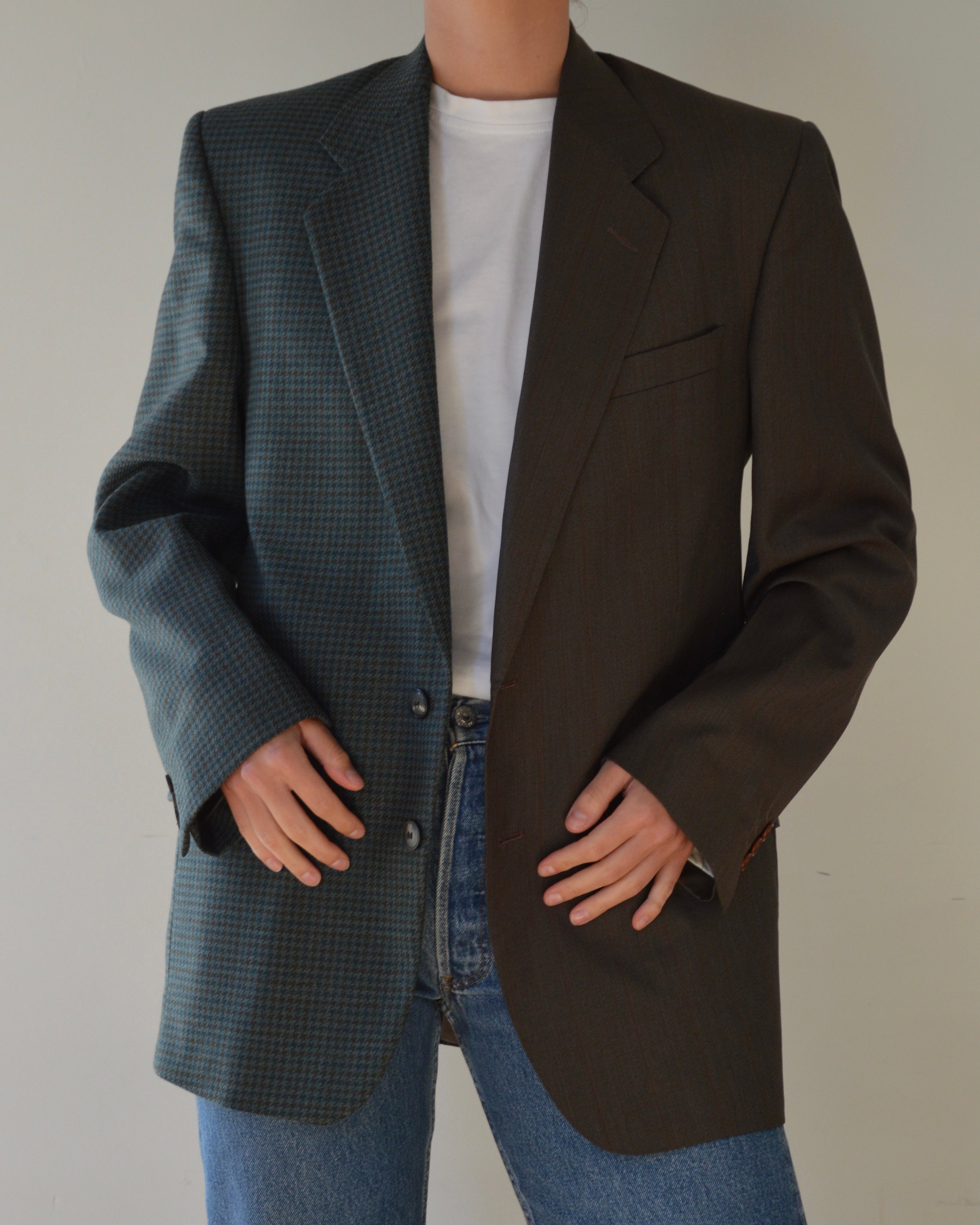 DUO Blazer - brown on blue (S/M)