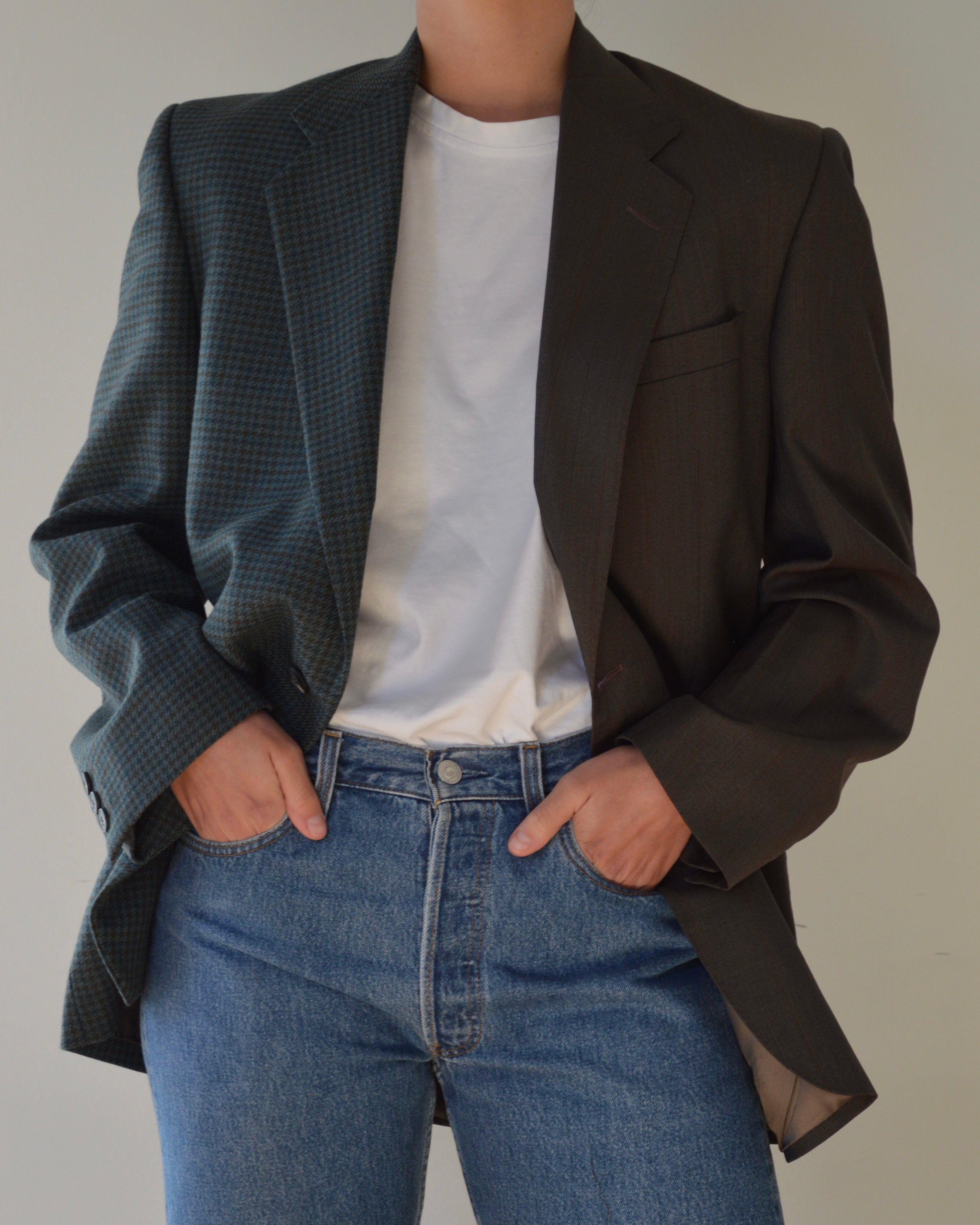 DUO Blazer - brown on blue (S/M)