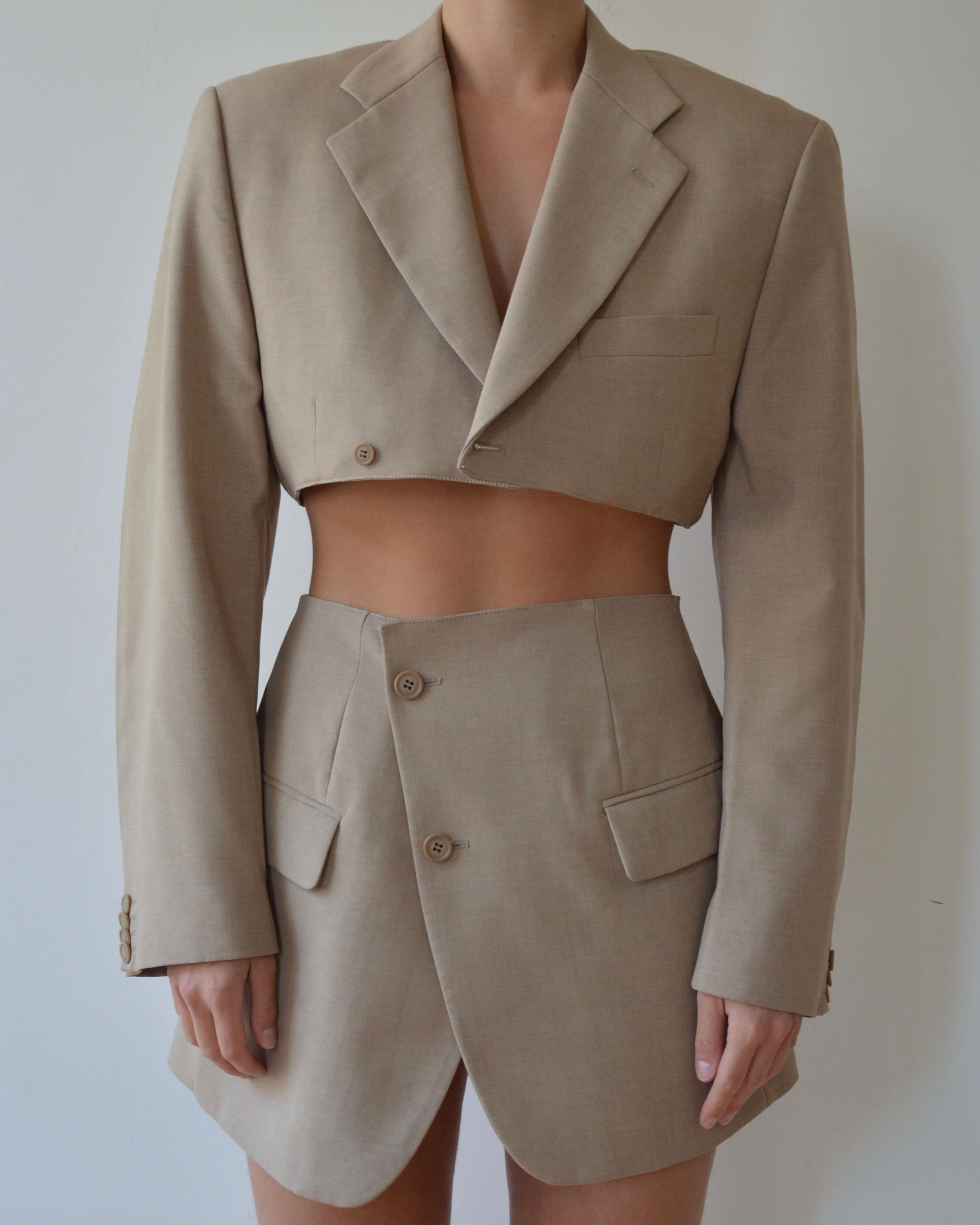 Vegan Blaset with trousers - beige (XS/S)