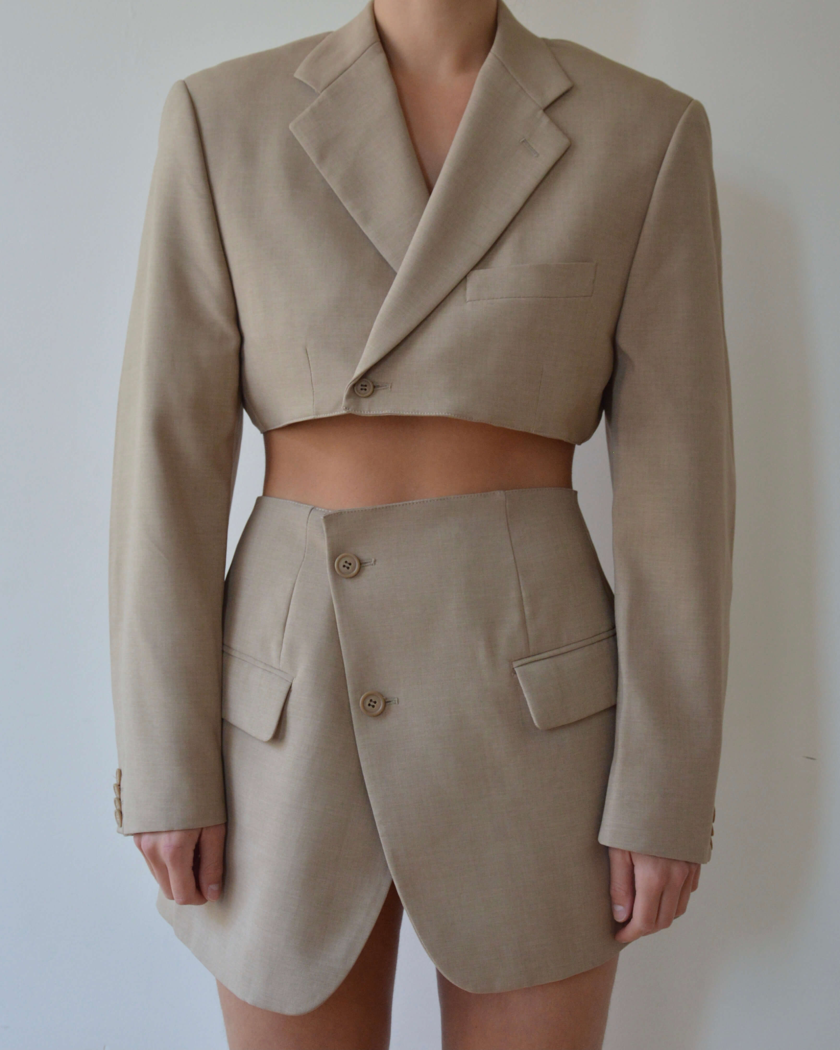 Vegan Blaset with trousers - beige (XS/S)