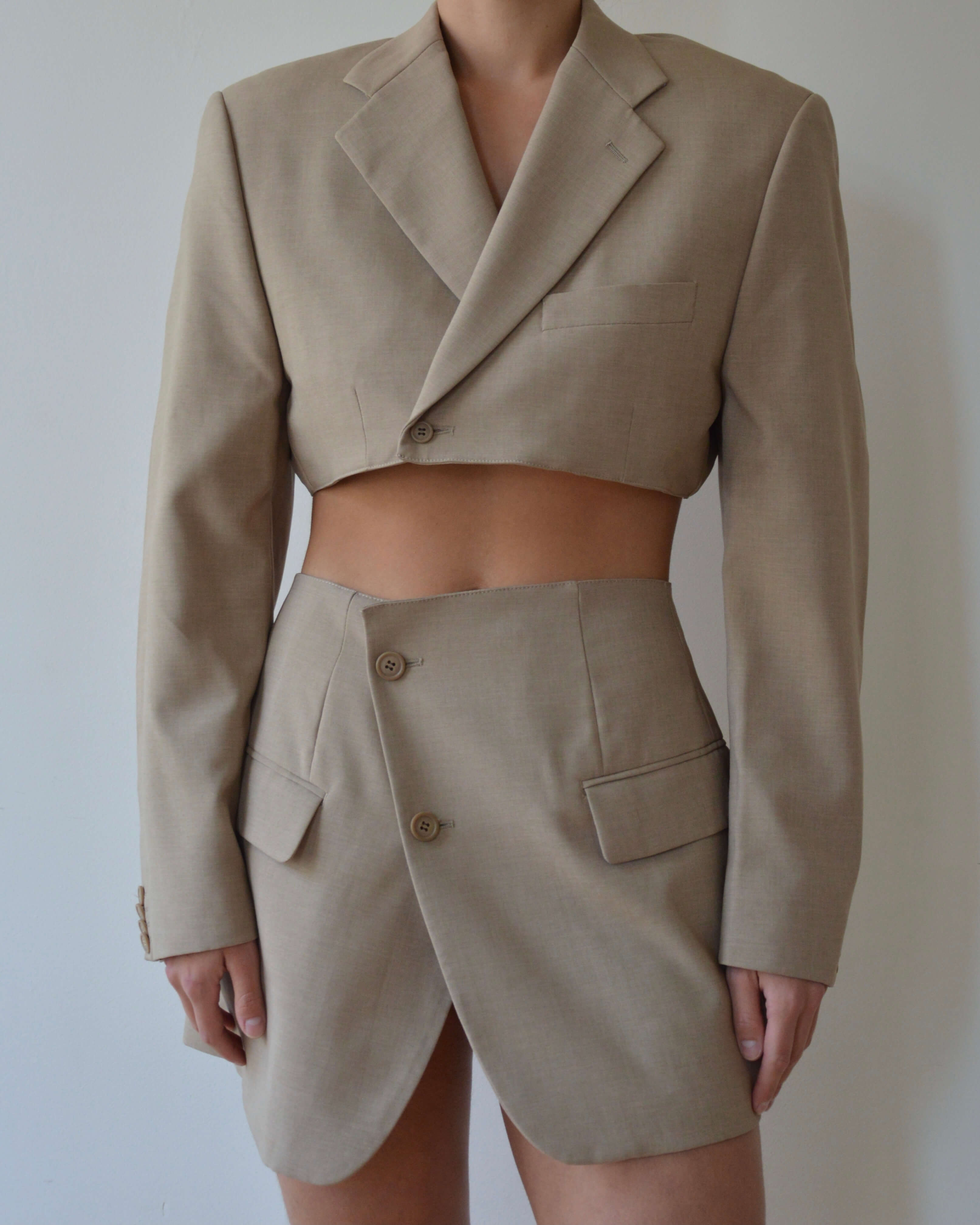 Vegan Blaset with trousers - beige (XS/S)